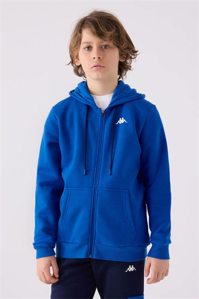 Kappa Erkek Çocuk Fermuarlı Sweatshirt 5-16 Yaş Mavi
