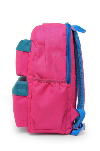 Benetton 1965 Çift Ön Cepli Kız Çocuk Sırt Çantası Fuşya