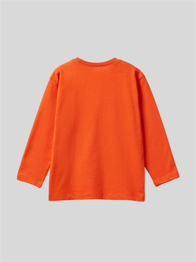 Benetton Erkek Çocuk Baskılı Sweatshirt 1-6 Yaş Turuncu
