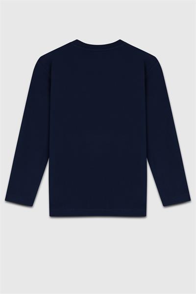 Benetton Erkek Çocuk Baskılı Sweatshirt 6-14 Yaş Lacivert