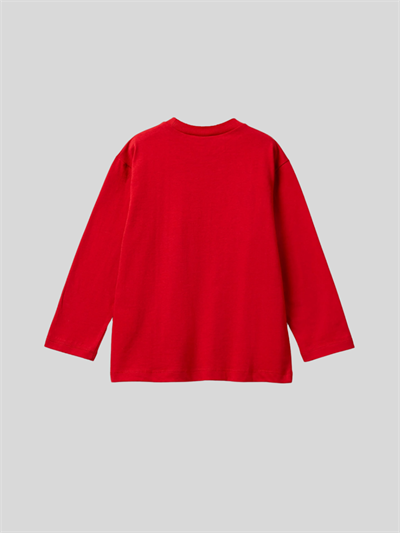 Benetton Erkek Çocuk Baskılı Sweatshirt 1-6 Yaş Kırmızı