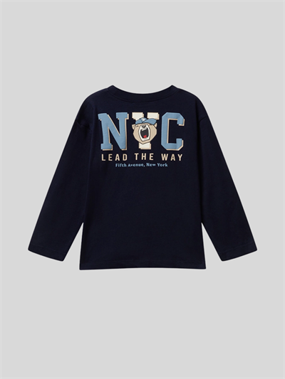 Benetton Erkek Çocuk Baskılı Sweatshirt 1-6 Yaş Lacivert
