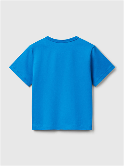 Benetton Erkek Çocuk Baskılı Tshirt 1-6 Yaş Mavi