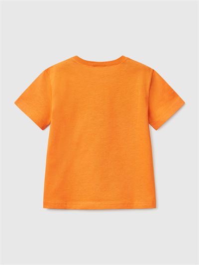 Benetton Erkek Çocuk Baskılı Tshirt 1-6 Yaş Turuncu