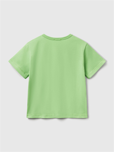 Benetton Erkek Çocuk Baskılı Tshirt 1-6 Yaş Yeşil