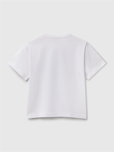 Benetton Erkek Çocuk Baskılı Tshirt 1-6 Yaş Beyaz