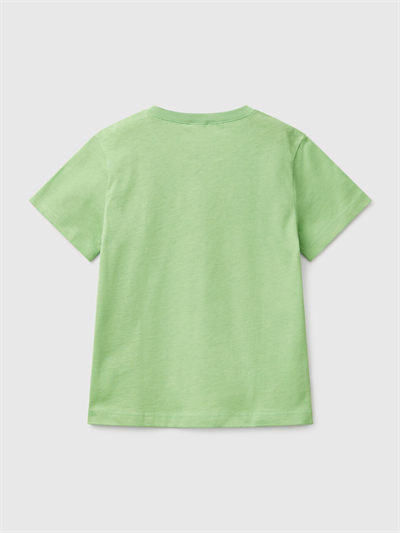 Benetton Erkek Çocuk Baskılı Tshirt 1-6 Yaş Yeşil
