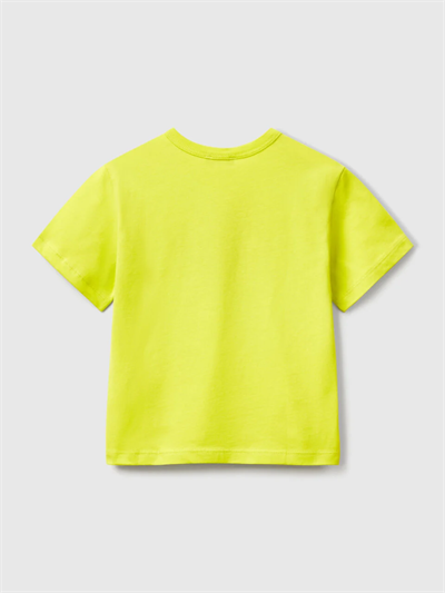 Benetton Erkek Çocuk Baskılı Tshirt 1-6 Yaş Sarı