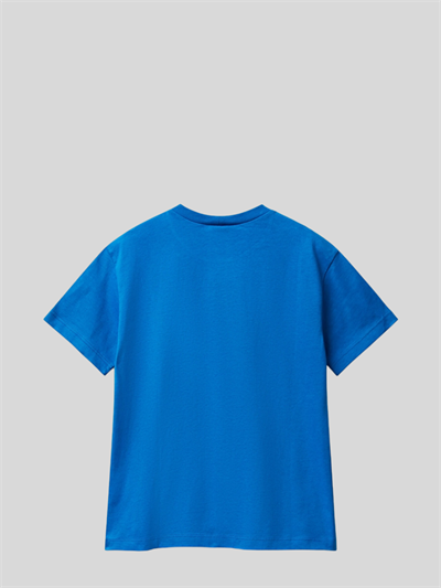 Benetton Erkek Çocuk Baskılı Tshirt 6-14 Yaş Mavi