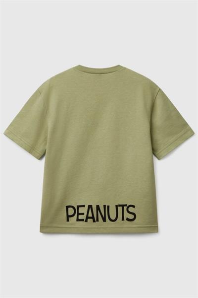Benetton Erkek Çocuk Baskılı Tshirt 6-14 Yaş Haki