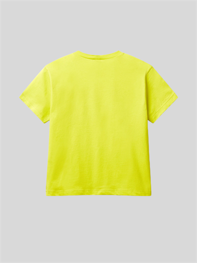 Benetton Erkek Çocuk Baskılı Tshirt 6-14 Yaş Sarı