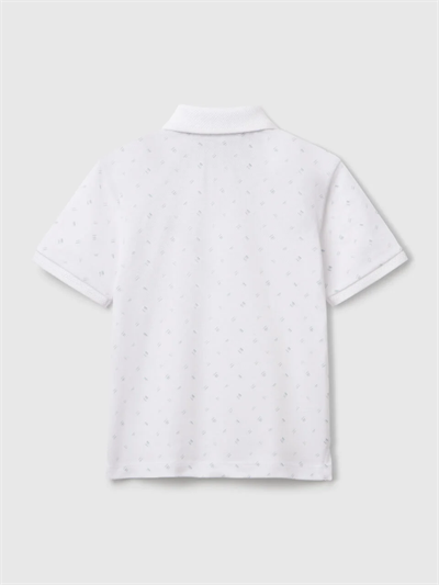 Benetton Erkek Çocuk Desenli PoloTshirt 1-6 Yaş Beyaz