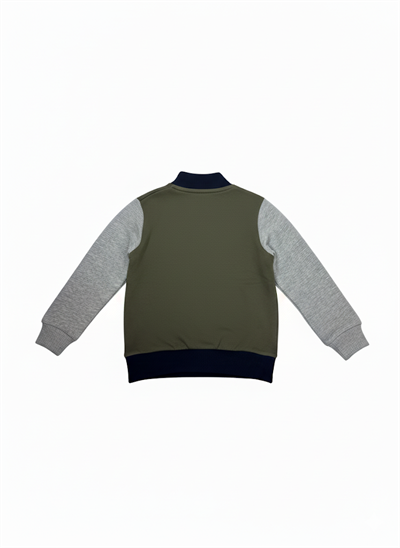 Benetton Erkek Çocuk Fermuarlı Sweatshirt 4-14 Yaş Haki