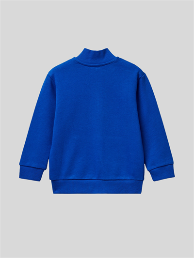 Benetton Erkek Çocuk Fermuarlı Sweatshirt 1-6 Yaş Mavi