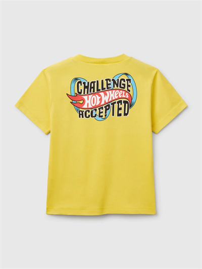 Benetton Erkek Çocuk Hot Wheels Tshirt 1-6 Yaş Sarı