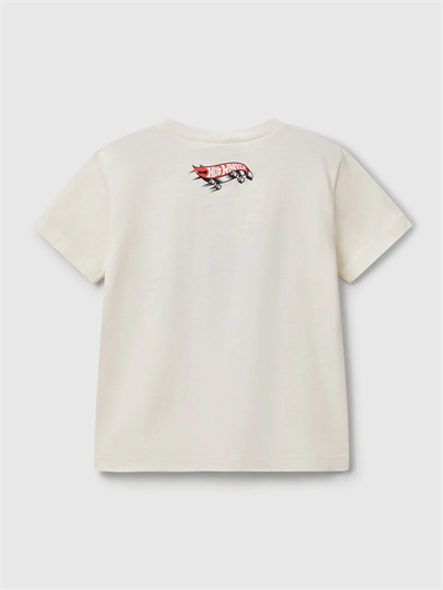 Benetton Erkek Çocuk Hot Wheels Tshirt 1-6 Yaş Ekru