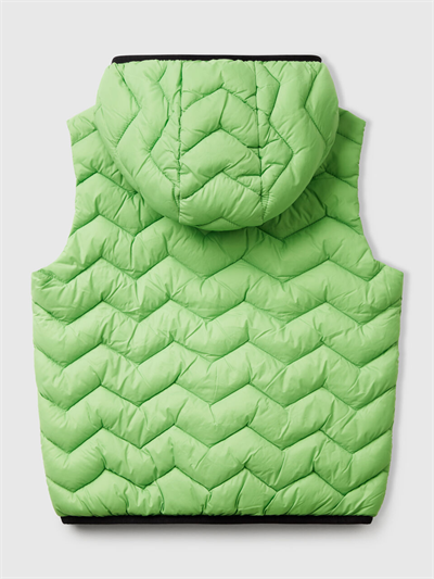 Benetton Erkek Çocuk İşlemeli Pufa Yelek 6-14 Yaş Açık Yeşil