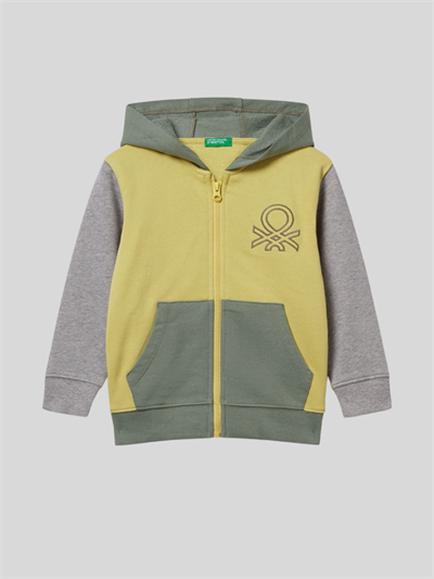 Benetton Erkek Çocuk Kapüşonlu Sweatshirt 1-6 Yaş Sarı