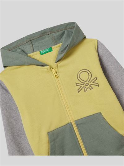 Benetton Erkek Çocuk Kapüşonlu Sweatshirt 1-6 Yaş Sarı