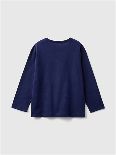 Benetton Erkek Çocuk Logo Baskılı Sweatshirt 1-6 Yaş Lacivert