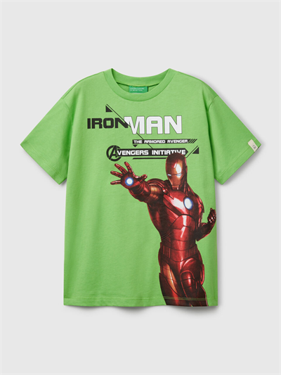 Benetton Erkek Çocuk Marvel Tshirt 6-14 Yaş Yeşil