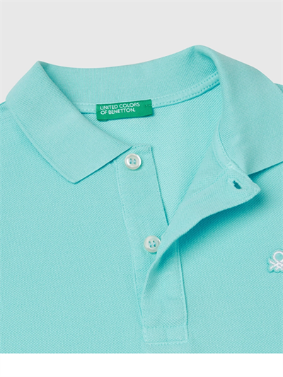 Benetton Erkek Çocuk Polo Yaka Tshirt 6-14 Yaş Mint