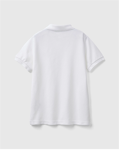 Benetton Erkek Çocuk Polo Yaka Tshirt 6-14 Yaş Beyaz