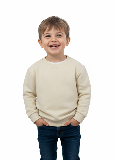 Benetton Erkek Çocuk Sırt Baskılı Sweatshirt 1-6 Yaş Bej