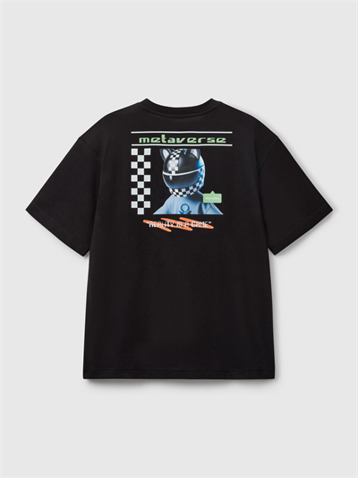 Benetton Erkek Çocuk Tokyo Tshirt 6-14 Yaş Siyah