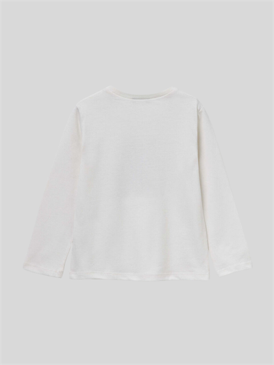 Benetton Kız Çocuk Baskılı Sweatshirt 1-6 Yaş Ekru