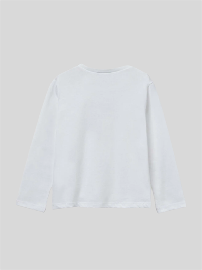Benetton Kız Çocuk Baskılı Sweatshirt 1-6 Yaş Beyaz