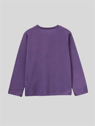 Benetton Kız Çocuk Baskılı Sweatshirt 1-6 Yaş Mor
