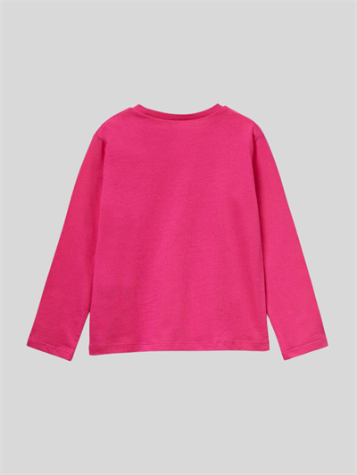 Benetton Kız Çocuk Baskılı Sweatshirt 1-6 Yaş Fuşya