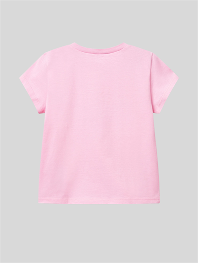 Benetton Kız Çocuk Baskılı Tshirt 1-6 Yaş Pembe