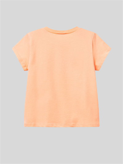 Benetton Kız Çocuk Baskılı Tshirt 1-6 Yaş Somon