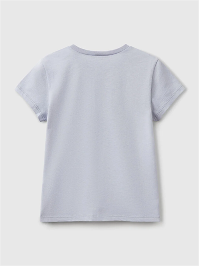 Benetton Kız Çocuk Baskılı Tshirt 6-14 Yaş Lila