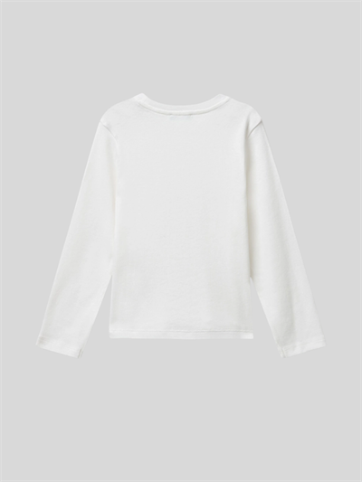 Benetton Kız Çocuk Basklı Sweatshirt 1-6 Yaş Beyaz