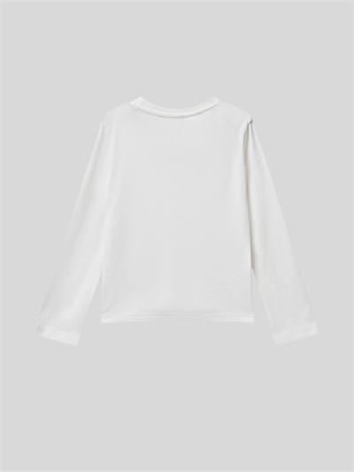 Benetton Kız Çocuk Basklı Sweatshirt 1-6 Yaş Ekru