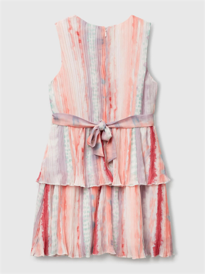 Benetton Kız Çocuk Batik Elbise 6-14 Yaş Pembe