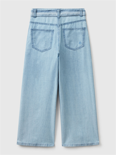 Benetton Kız Çocuk Denim Pantolon 6-14 Yaş Mavi