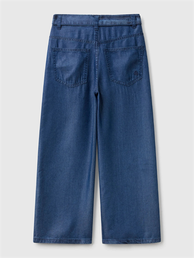 Benetton Kız Çocuk Denim Pantolon 6-14 Yaş Lacivert