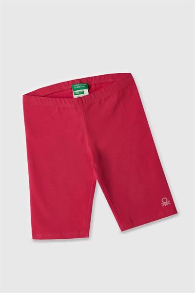 Benetton Kız Çocuk Kısa Tayt 4-14 Yaş Pembe