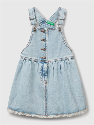 Benetton Kız Çocuk Kot Salopet Etek 1-6 Yaş Mavi