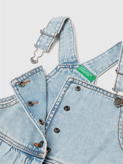 Benetton Kız Çocuk Kot Salopet Etek 1-6 Yaş Mavi
