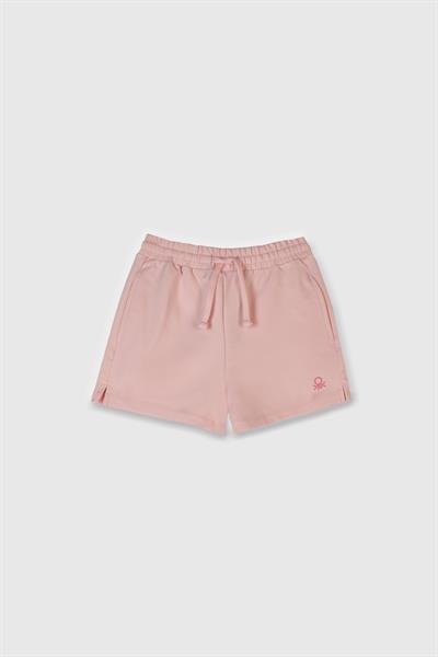 Benetton Kız Çocuk Şort 4-14 Yaş Pudra