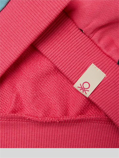 Benetton Kız Çocuk Stitch Sweatshirt 1-6 Yaş Fuşya