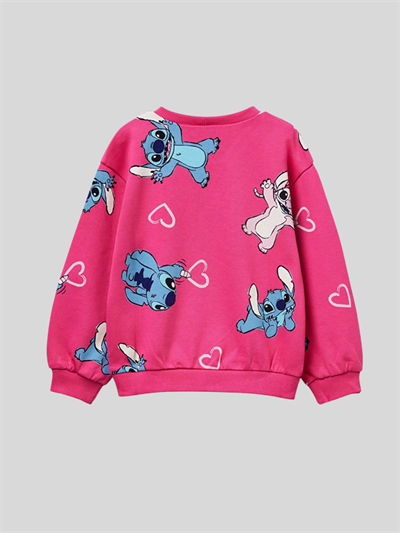 Benetton Kız Çocuk Stitch Sweatshirt 1-6 Yaş Fuşya