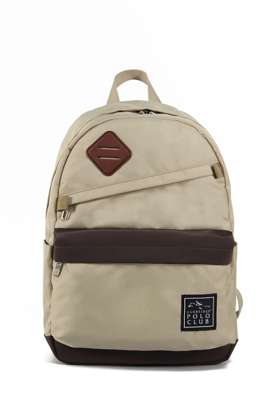 Cambridge Polo Club Creative Üç Bölmeli Unisex Çocuk İlkokul Çantası Bej