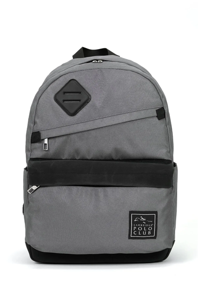 Cambridge Polo Club Creative Üç Bölmeli Unisex Çocuk İlkokul Çantası Gri