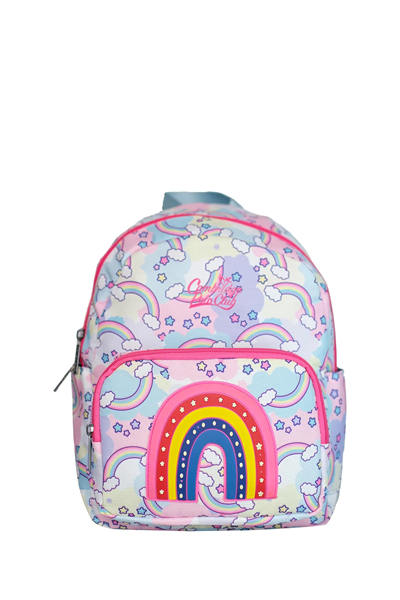 Cambridge Polo Club Rainbow Ön Cepli Kız Çocuk Anaokul Çantası Gökkuşağı